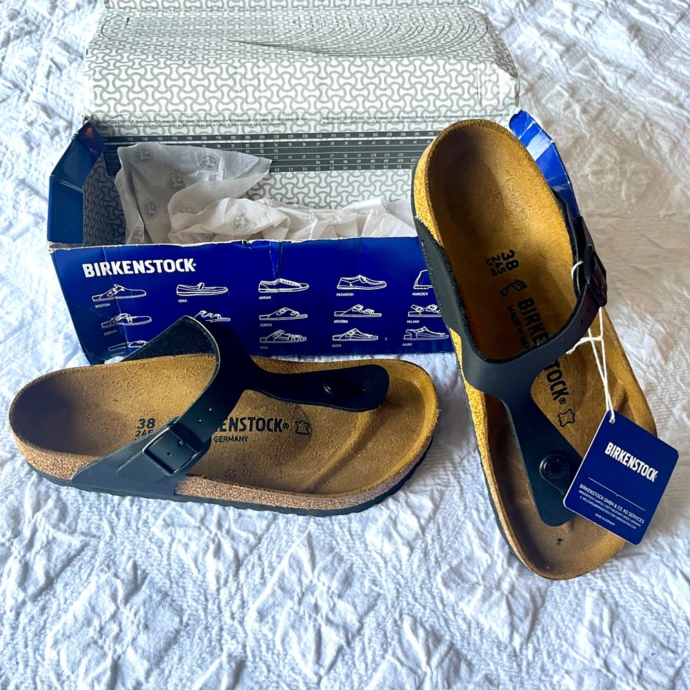 Birkenstock Gizeh Black size 38/7 NWT